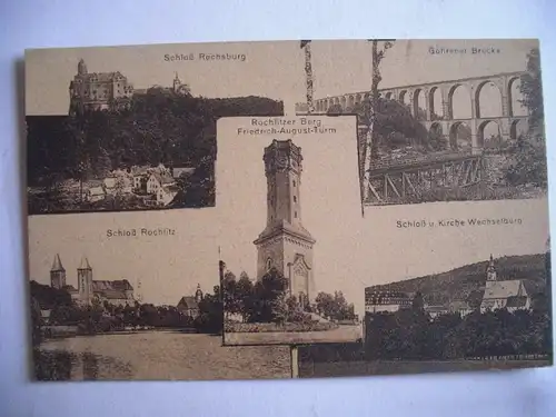 Alte AK Rochlitz Mehrbildkarte um 1925 [C546]