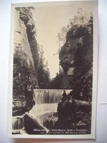 Alte AK Böhmische Schweiz Fuchsstein Wehr [C553]
