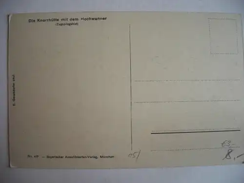 Alte AK Knorrhütte Hochwanner Zugspitze [C558]