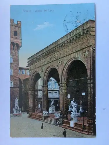 Alte AK Firenze Florenz Loggia dei Lanzi um 1920 [aT415]