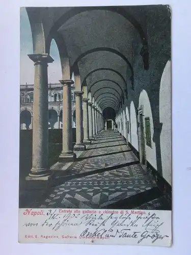 Alte AK Neapel Napoli Entrata alle gallerie … um 1900 [aT422]