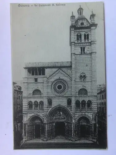 Alte AK Genua La Cattedrale S. Lorenzo  um 1915 [aT426]