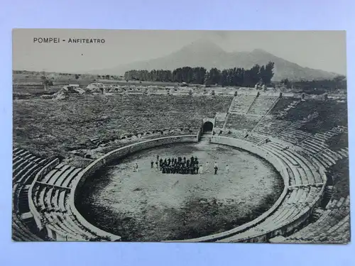 Alte AK Pompei Pompeji Anfiteatro [aT433]