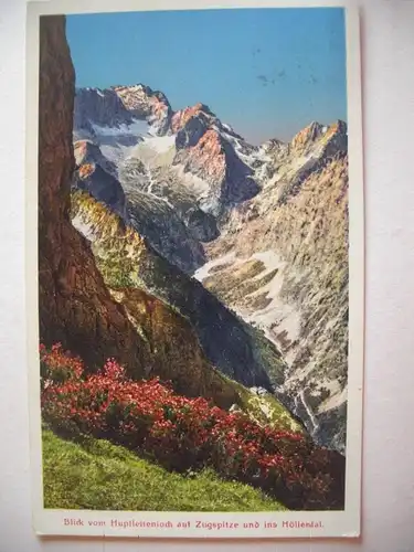 Alte AK Hupfleitenjoch Zugspitze Höllental [C736]