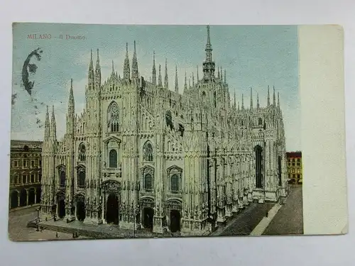 Alte AK Milano Il Duomo Mailand Dom 1909 [aT536]