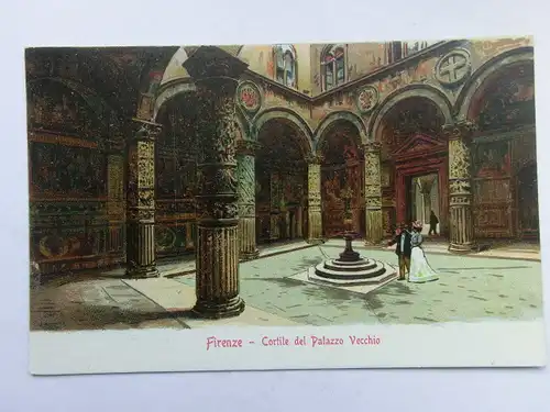 Alte AK Firenze Cortile del Palazzo Vecchio [aT541]