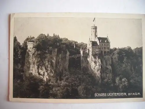 Alte AK Schloß Lichtenstein Honau [C792]