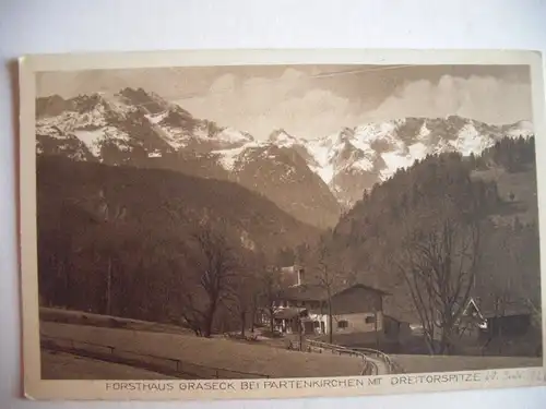 Alte AK Garmisch Partenkirchen Forsthaus Graseck [C794]