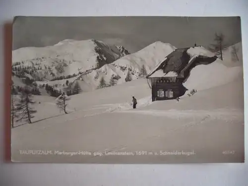 Alte AK Tauplitzalm Marburger Hütte Lawinenstein [C795]