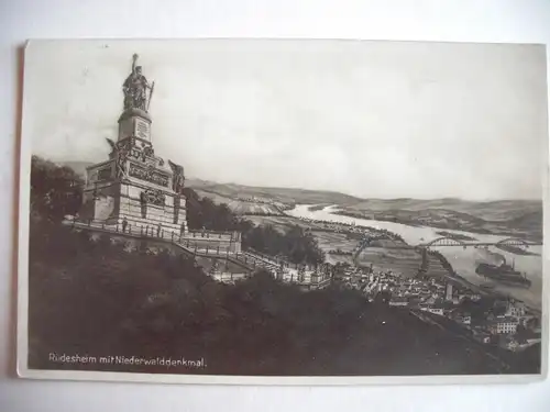 Alte AK Rüdesheim Niederwalddenkmal [C570]