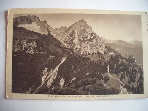 Alte AK Garmisch Partenkirchen Kreuzeck Zugspitze [C575]