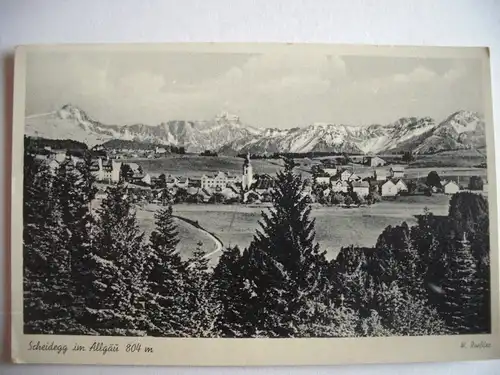 Alte AK Scheidegg im Allgäu 1942 [C582]