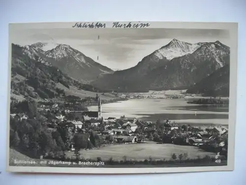 Alte AK Schliersee mit Jägerkamp u. Brecherspitz [C120]
