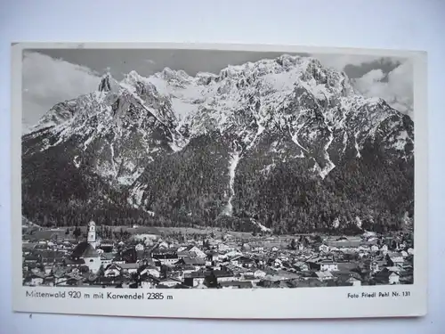 Alte AK Mittenwald mit Karwendel [C128]