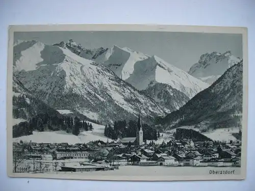 Alte AK Oberstdorf Winter gel. 1949 [C136]