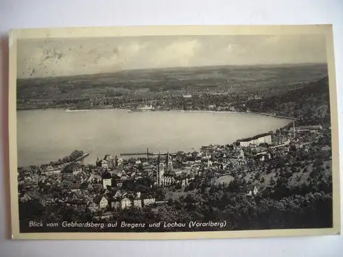 Alte AK Blick vom Gebhardsberg  auf Bregenz u. Lochau [C195]