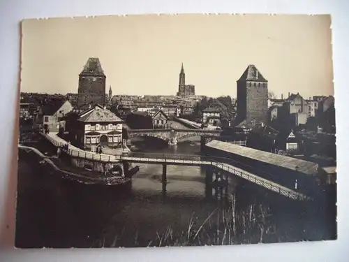 Alte AK Straßburg Strasbourg Elsass Gedeckte Brücken [C199]
