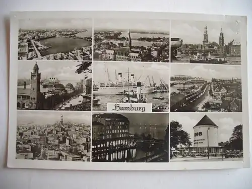 Alte AK Hamburg Mehrbildkarte [C207]