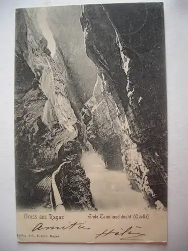Alte AK Ragaz Taminaschlucht um 1910 [C758]