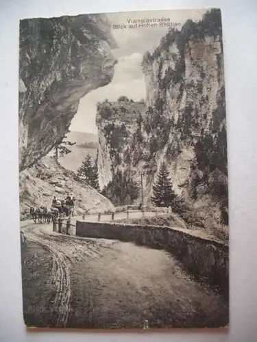 Alte AK Viamala Viamalastraße Pferdekutsche [C763]