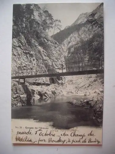 Alte AK Gorges de l’Areuse Kanton Neuenburg um 1920 [C775]