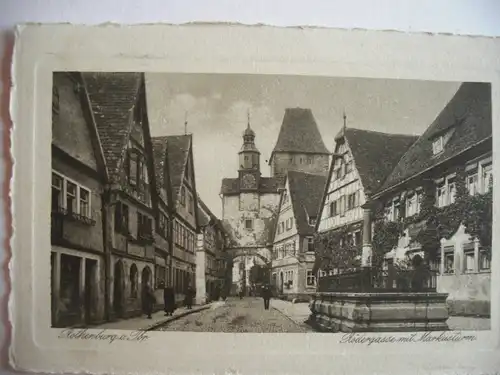Alte AK Rothenburg ob der Tauber Rödergasse Markusturm [A129]