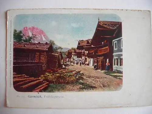 Alte AK Garmisch Frühlingsstraße Garmisch Partenkirchen [A142]