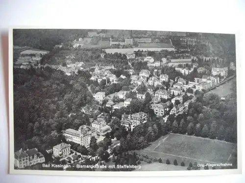 Alte AK Bad Kissingen Bismarckstraße mit Staffelsberg [A156]