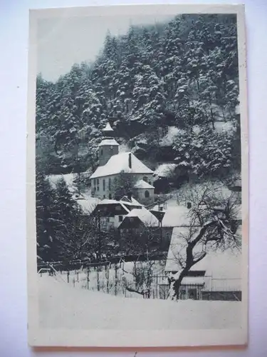 Alte AK Oybin Kirche im Winter [829]