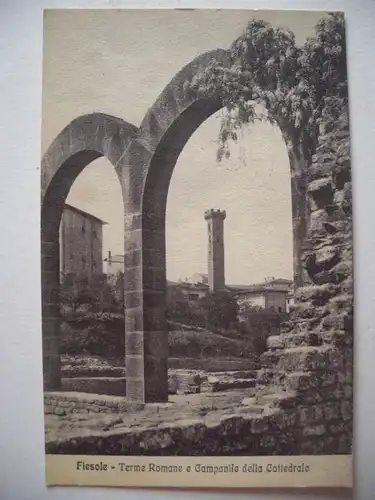 Alte AK Fiesole Terme Romane e Campile della Cattedrale [680]
