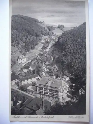 Alte AK Berneck Fichtelgebirge Hotel Bube [686]