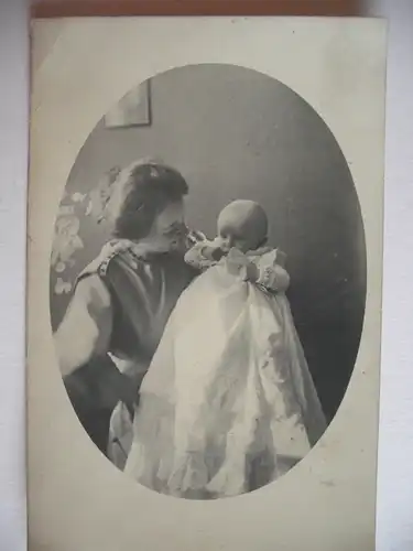 Alte AK Fotokarte Mutter mit Baby um 1930 [249]