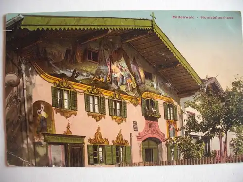 Alte AK Mittenwald Hornsteinerhaus 1918 [258]