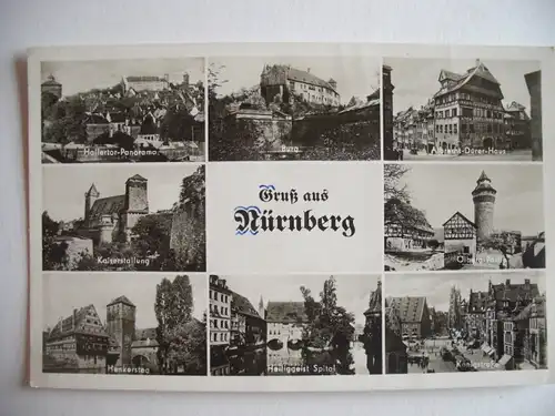 Alte AK Gruß aus Nürnberg Mehrbildkarte [289]