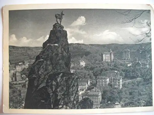 Alte AK Weltheilbad Karlsbad Hirschensprung [328]