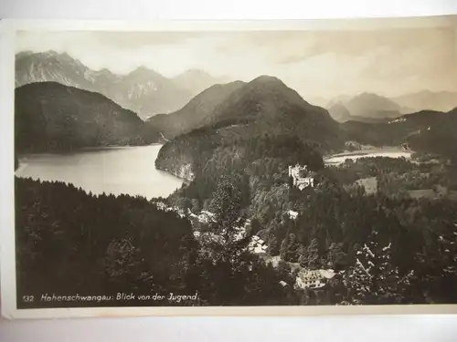 Alte AK Hohenschwangau Blick v. d. Jugend [355]