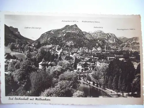 Alte AK Bad Reichenhall mit Müllnerhorn um 1937 [386]