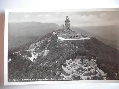 Alte AK Kyffhäuser Denkmal Ausgr. Ober- u. Unterburg [443]