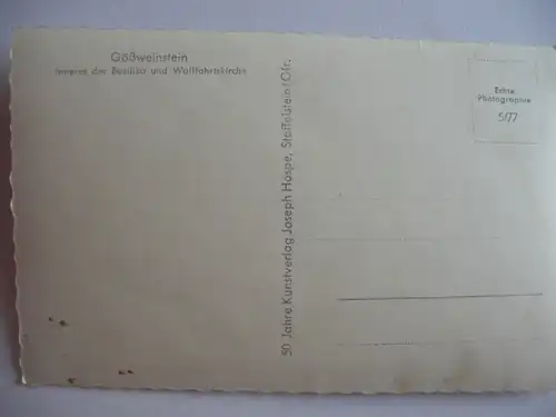 Alte AK Gößweinstein Inneres der Basilika [464]