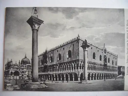 Alte AK Venedig Venezia Palazzo Ducale con la chiesa di S. Marco [548]