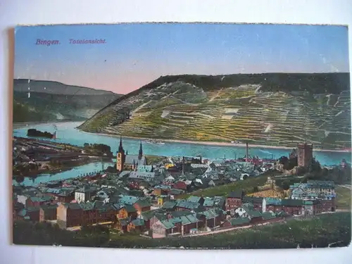 Alte AK Bingen Totalansicht um 1920 [603]