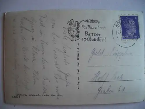 Alte AK Arenberg Koblenz Inneres der Kirche  [610]