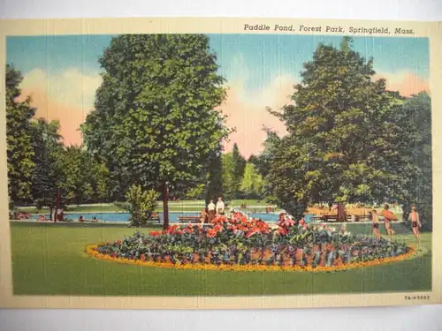 Alte AK Springfield Mass. Forest Park Paddle Pond [628]