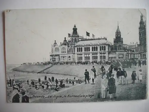 Alte AK Ostende Oostende La digue Kursaal um 1910 [634]