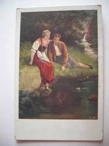 Alte AK Grußkarte Goldene Jugend Weinert [669]