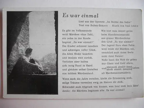 Alte AK Es war einmal Liedtext „Im Reiche des Indra“ [675]