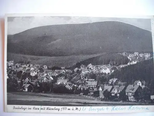 Alte AK Braunlage im Harz mit Wurmberg [A1024]