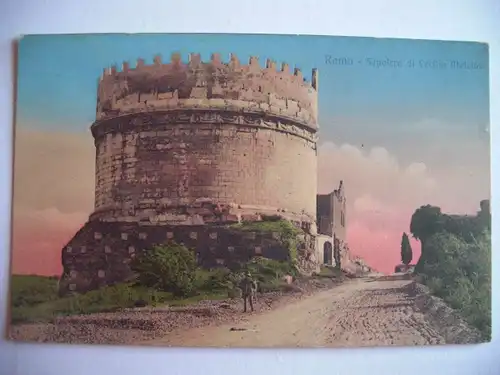 Alte AK Rom Roma Sepolero di Cecilia Metalla um 1920 [A1159]