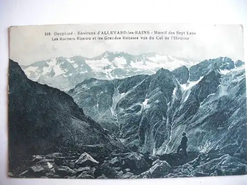 Alte AK Dauphine Environs d’Allevard le Bains Massif des Sept Laus… [A1188]