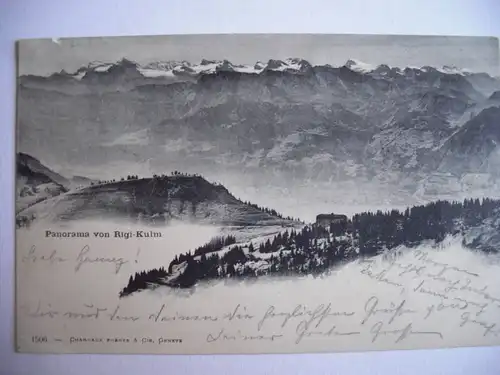 Alte AK Panorama von Rigi-Kulm um 1910 [A1203]
